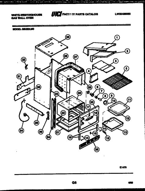 westinghouse gas oven parts